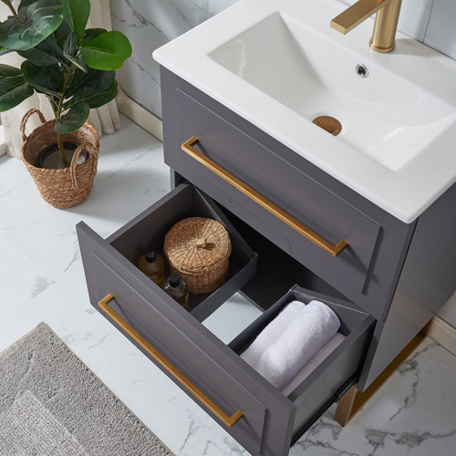 Gray Bathroom Vanities You'll Love | Wayfair